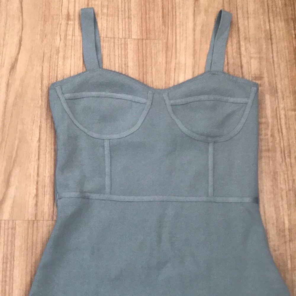 ZARA LIGHT GREEN LONG KNIT DRESS